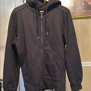 American Giant Black Zip Up Sweater